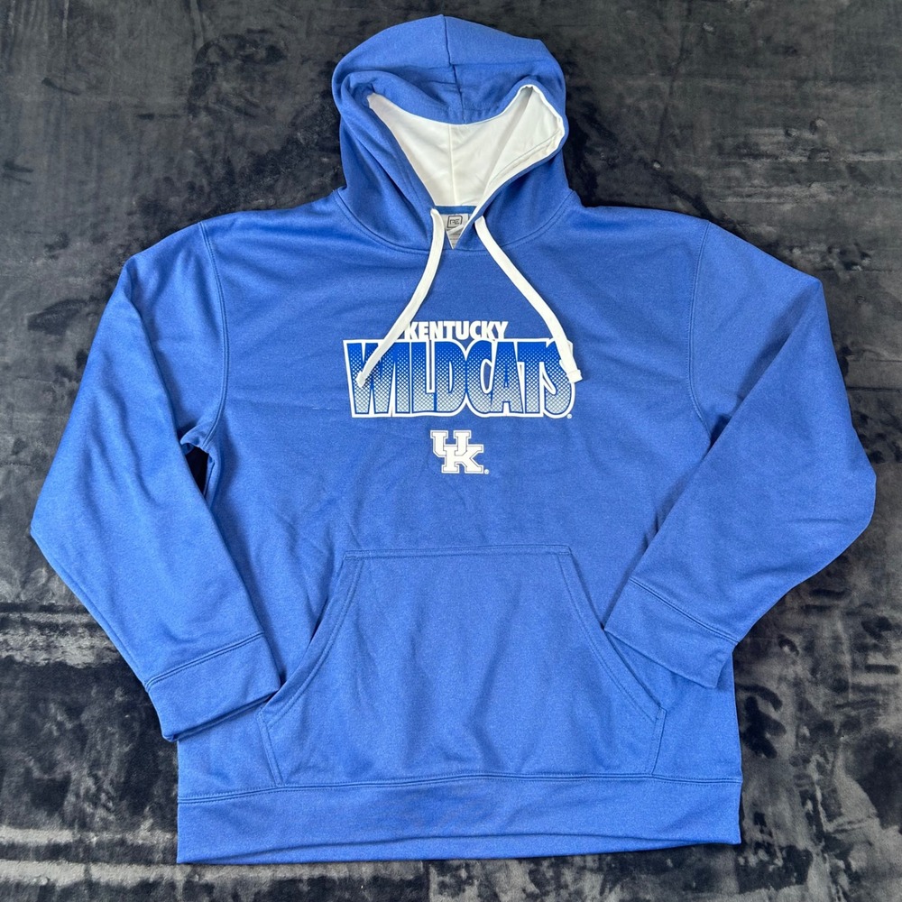 Proedge‎ Kentucky Wildcats Hoodie Mens Large Blue Performance Fleece Sweatshirt